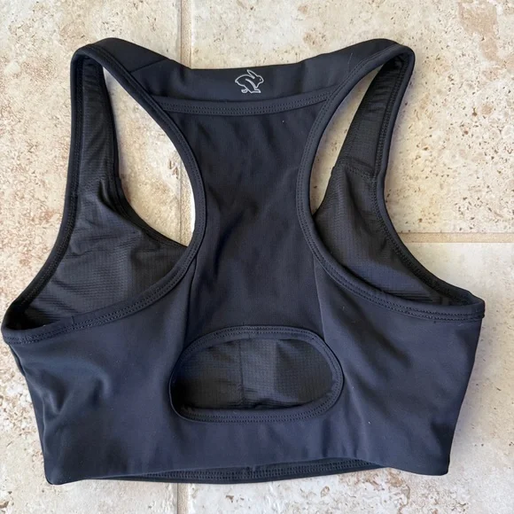Rabbit Running Pocket Sports Bra Small Black - Picture 2 of 3